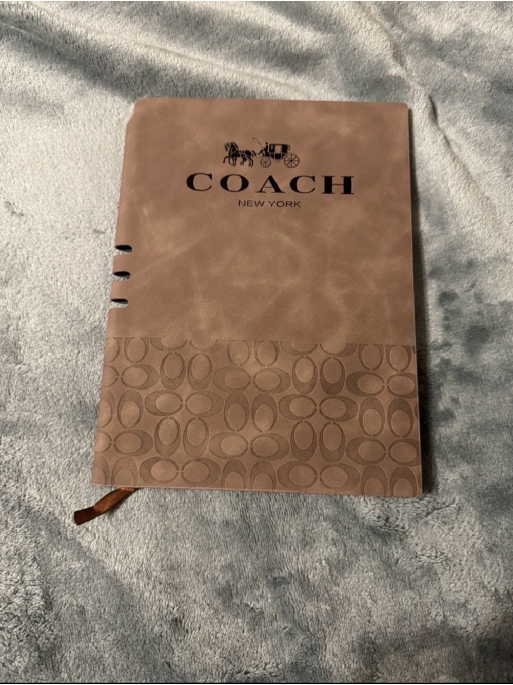 Coach New York Brown Embossed Logo Journal